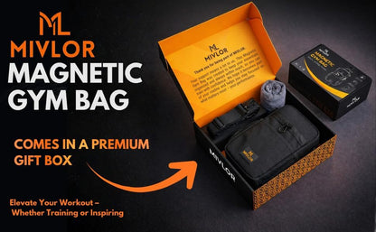 Magnetic Gym Bag for Men and Women - Magnet Water Bottle Holder Sling Carrier with Crossbody Shoulder Strap Gym Accessories Pouch,Phone Pockets for Sports,Travel,Walking,Workout
