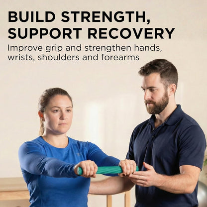 Flexbar Resistance Bar, Medium, Green Flex Therapy Bar for Physical Therapy, Wrist & Forearm Exercise Equipment, Non Slip Grip, Compact Design