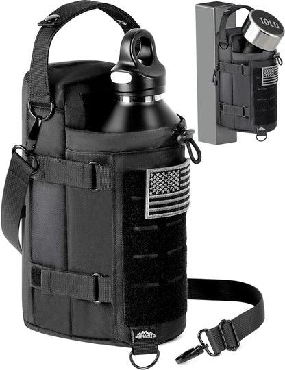 Magnetic Gym Bag for Men - Water Bottle Carrier Holder Bag | Shoulder Strap, 4 Built-In Magnets Gym Gifts for Men