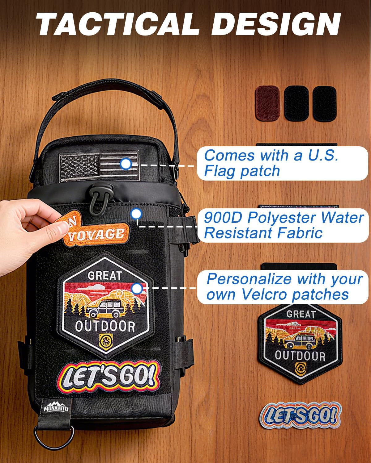 Magnetic Gym Bag for Men - Water Bottle Carrier Holder Bag | Shoulder Strap, 4 Built-In Magnets Gym Gifts for Men