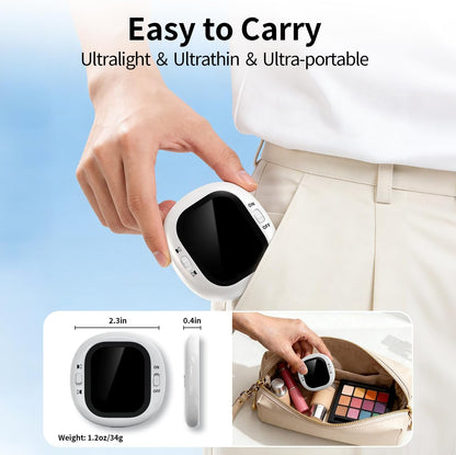 Mini Magnetic Vlog Selfie Monitor Screen Iphone with Remote, Compact Portable Back Camera Monitor Iphone with Screen Mirroring, HD AMOLED Phone Monitor Screen for Tiktok/Youtube (Only for Ios)